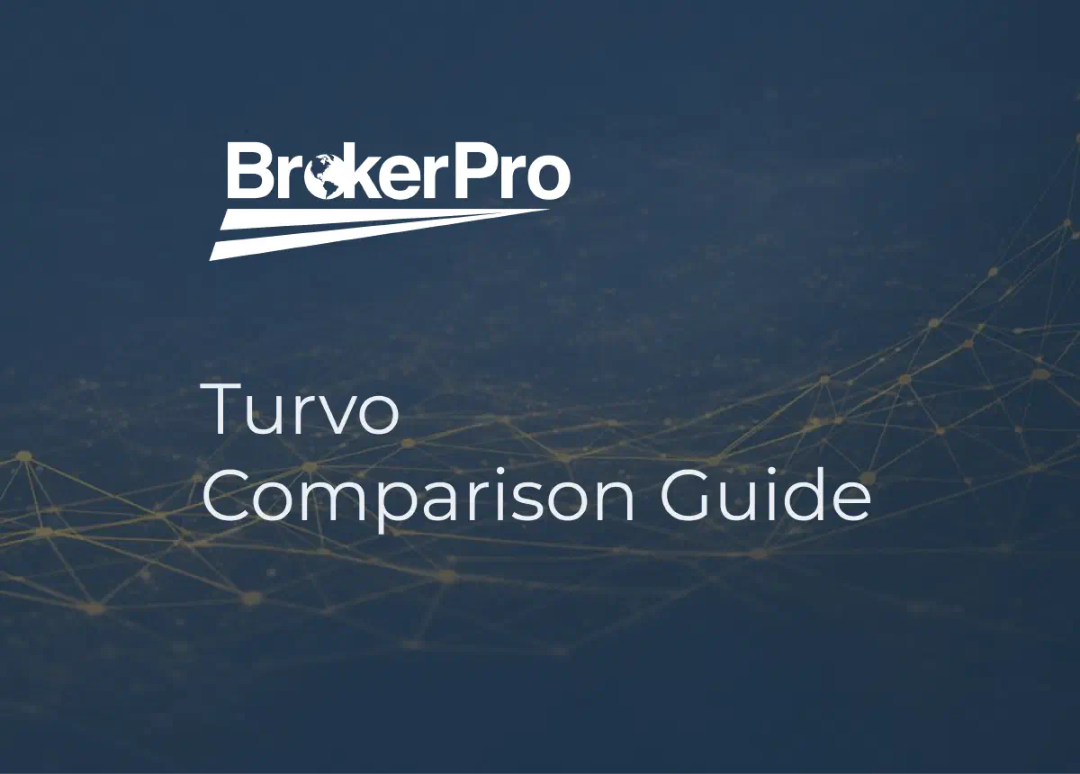Turvo and BrokerPro comparison header graphic with a checkbox in the background. Turvo and BrokerPro comparison header graphic with a checkbox in the background.