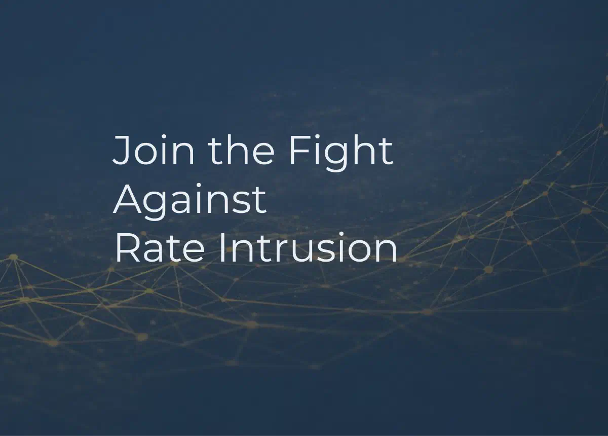 Graphic with the BrokerPro logo and the phrase 'Join the fight against rate intrusion.'