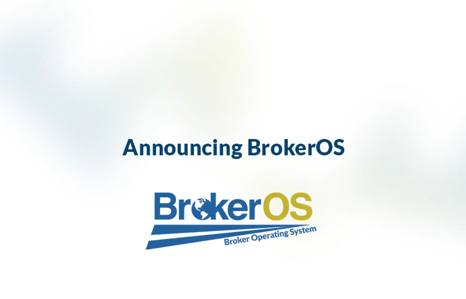 BrokerOS announcement post header graphic.