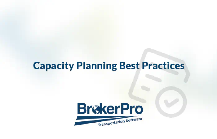 Graphic showing the BrokerPro TMS logo, a rocket ship, and the phrase Product Announcement.