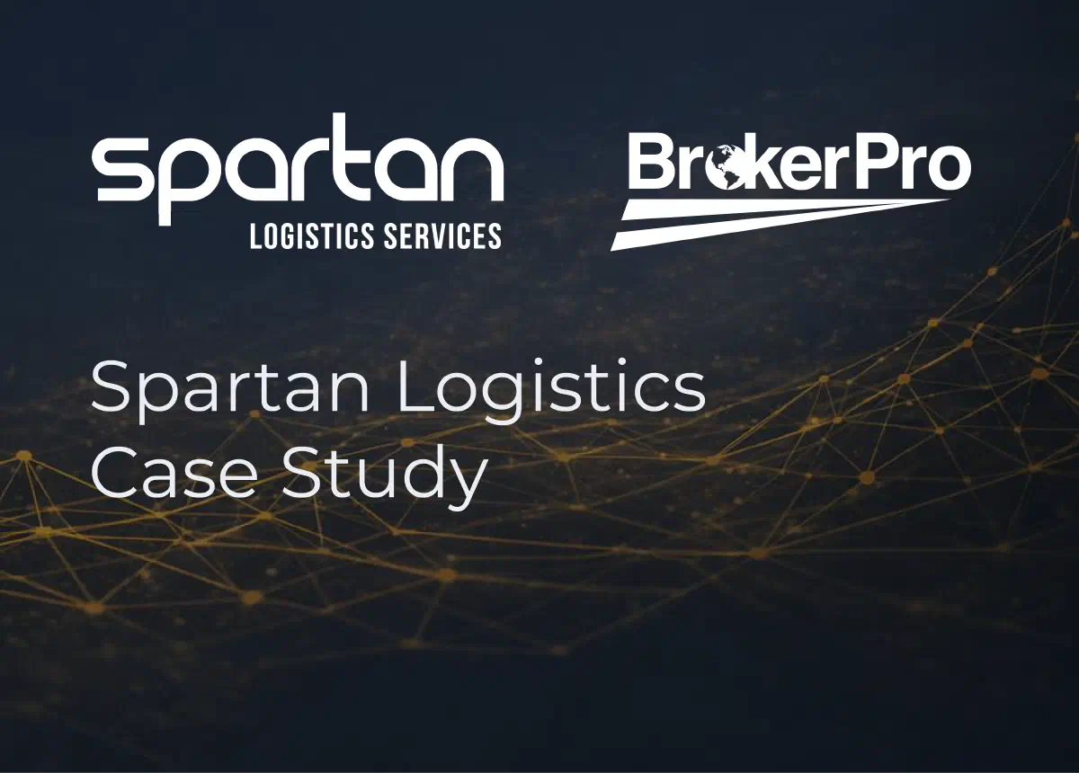Spartan Logistics BrokerPro TMS Case Study graphic.
