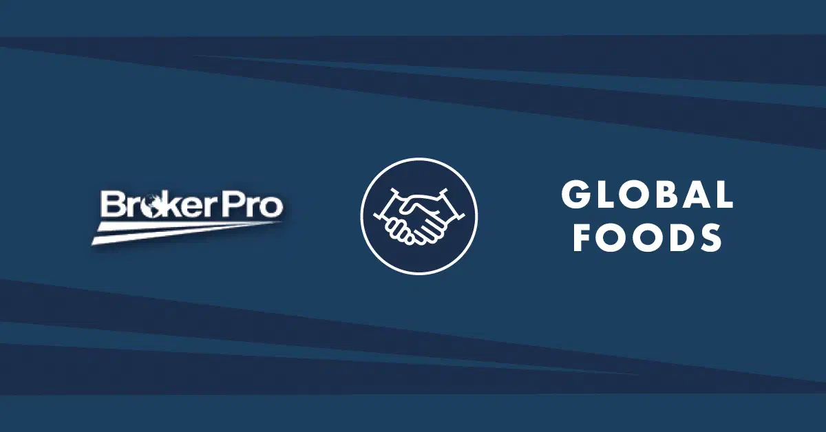 Global Foods BrokerPro TMS Case Study graphic.