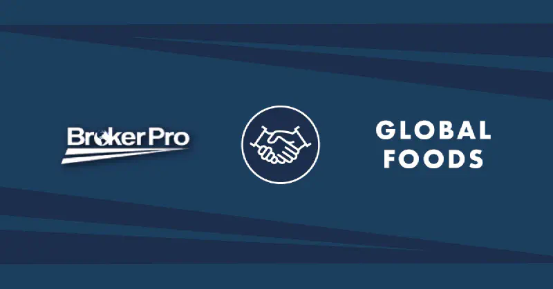 Global Foods and BrokerPro TMS Case Study header.