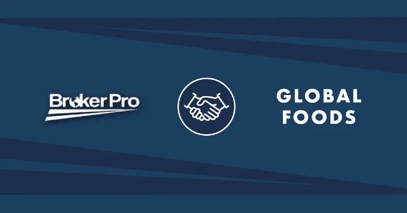 Global Foods and BrokerPro TMS Case Study header.