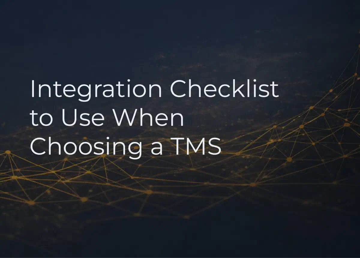Graphic with a checkbox in the background. Includes phrase Freight Broker Integration Checklist