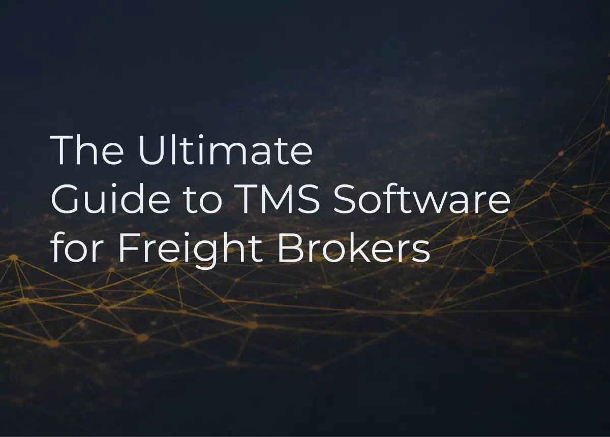Graphic with a checkbox in the background. Includes phrase Freight Broker TMS Migration Checklist