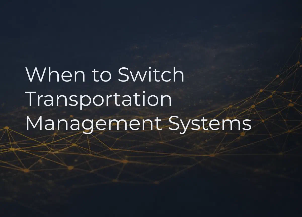 Graphic with a checkbox in the background. Includes phrase When to Switch Your Freight Broker TMS Graphic with a checkbox in the background. Includes phrase When to Switch Your Freight Broker TMS